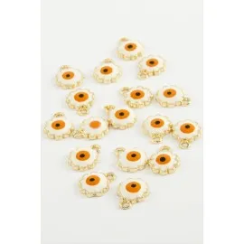 Çiçek Nazar Tek Kulplu Mineli Bileklik Ve Kolye Ucu Aparatı 1 Adet-Açık Mavi