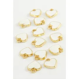 Kalp Mineli Bileklik Ve Kolye Ucu Aparatı 1 Adet-Siyah