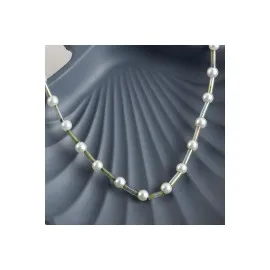 İnci Boncuk Kolye-Su Yeşili