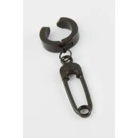 Çengel Erkek Çelik Küpe-Gümüş Rengi