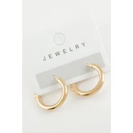 Boru Halka Küpe 1,5 Cm-Sarı