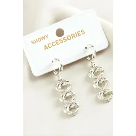 Kalp Trend Metal Küpe-Gümüş Rengi