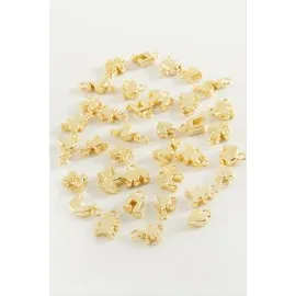 Karışık Tek Kulplu Metal Bileklik Ve Kolye Ucu Aparatı 1 Adet-Sarı