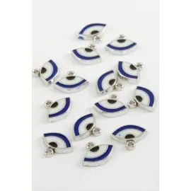 Göz Tek Kulp Mineli Bileklik Ve Kolye Ucu Aparatı 1 Adet-Turkuaz