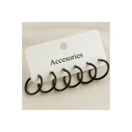 6 Adet Boru Halka Küpe 2 Cm-Sarı