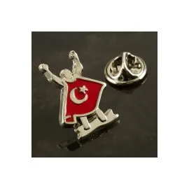 Ay Yıldız Yaka Rozet-Gümüş Rengi