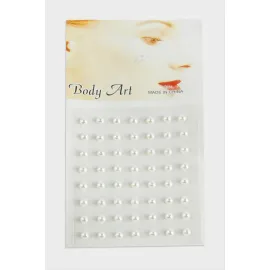 56 Adet İncili Yapışkan Hızma-Beyaz