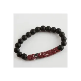 Onix Hematit Doğaltaş Bileklik-Kahverengi