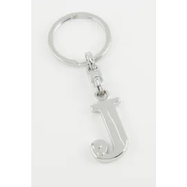 Harfli Metal Anahtarlık-J