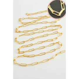 4 mm Dikdörtten Zincir 1 metre-Sarı