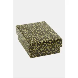 Salkım Desenli Set Kolye Kutusu-Siyah