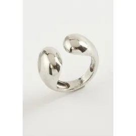 Yuvarlak Metal Yüzük-Gümüş Rengi