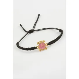 Yonca Makrome Örgülü Bileklik-Renkli