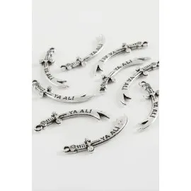 Zülfikar Kılıç Tesbih Aparatı 50 Gram-Gümüş Rengi