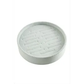 Yuvarlak Ahşap Anfora Kumaş Kelepçe Bileklik 20 Cm-Gri