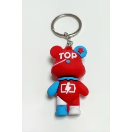 Ayıcık Silikon Anahtarlık-Kırmızı