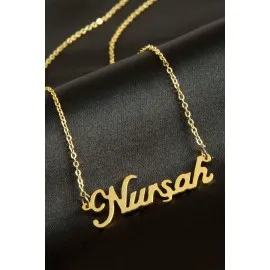 Nurşah İsimli Kolye -Sarı