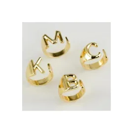 Harfli Lüx Metal Yüzük-I