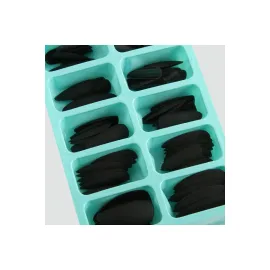 100 Adet  Mat Takma Tırnak-Siyah