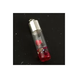 Çiçek Fanus Kolye Ucu 4  Cm-Renkli