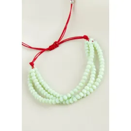 Üçlü Kristal Bileklik-Su Yeşili