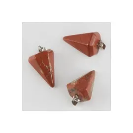 Jasper Pandül Doğaltaş Kolye Ucu-Kahverengi