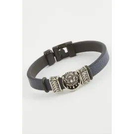 Osmanlı Bayrağı Kaliteli Suni Deri Bileklik-Siyah