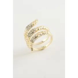 Yılan Taşlı Yüzük-Gümüş Rengi