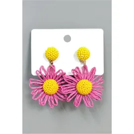 Papatya Zr Model Küpe-Pembe