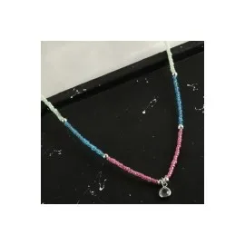 Renkli Kum Boncuk Taşlı Kolye-Model-3