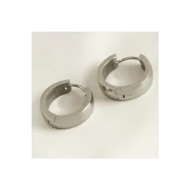 Halka Lüks Çelik Küpe 1,5 Cm-Gümüş Rengi