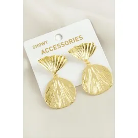 Oval Trend Metal Küpe-Gümüş Rengi