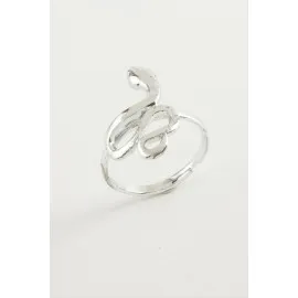 Yılan Metal Yüzük-Gümüş Rengi