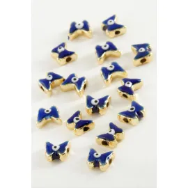 Kelebek Mineli Bileklik ve Kolye Ucu Aparatı 1 Adet-Mavi