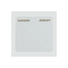 12Li Lüks Küpe Kartı-Beyaz