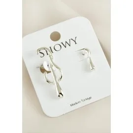 Gitar Yeni Sezon Metal Küpe-Gümüş Rengi