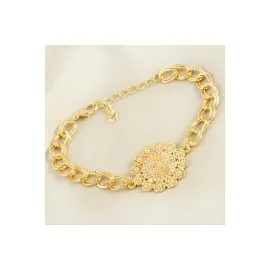 Osmanlı Tuğralı Taşlı Bileklik-Sarı