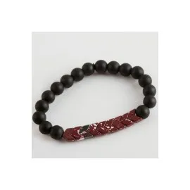 Onix Hematit Doğaltaş Bileklik-Kahverengi