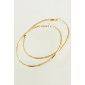 Ezme Halka Küpe 6 Cm-Sarı