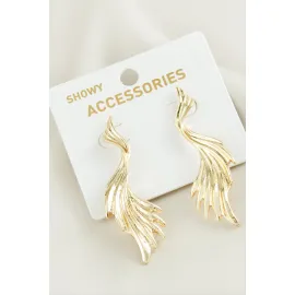 Kanat Yeni Sezon Metal Küpe-Sarı