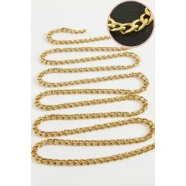 5 Mm Düz Sarı Renkli Çelik Zincir 1 Metre-Sarı