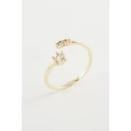 Zirkon Taşlı Yüzük-Sarı