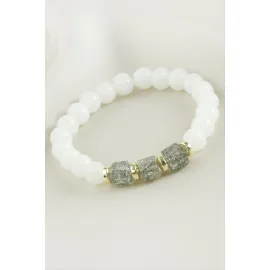 Necef Kuvars Doğaltaş Bileklik-Gri