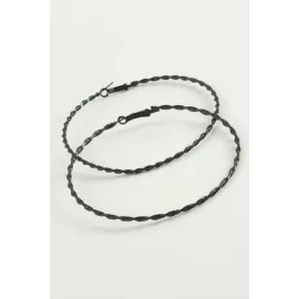 Burgulu Metal Halka Küpe 8-9-10 Cm-10 Cm