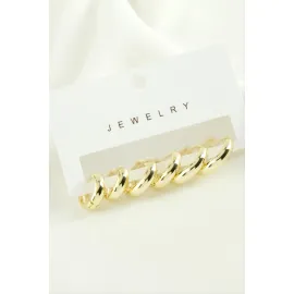 6 Adet Halka Trend Metal Küpe-Gümüş Rengi