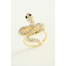 Yılan Taşlı Yüzük-Sarı