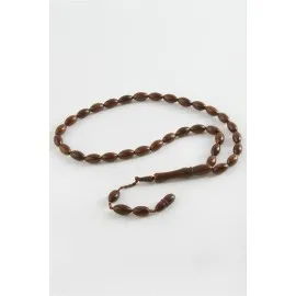 Arpa Kesim Kınalı Kuka Tesbih 6X11 mm-Kahverengi
