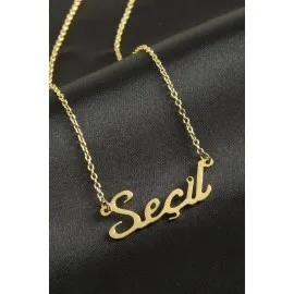 Seçil Isimli Kolye -Sarı