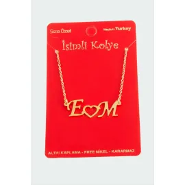 Kişiye Özel İsim Yazılı Kolye-Sarı