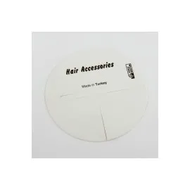 Yuvarlak Saç Aksesuar Kartı-Beyaz